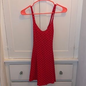 Red garage dress